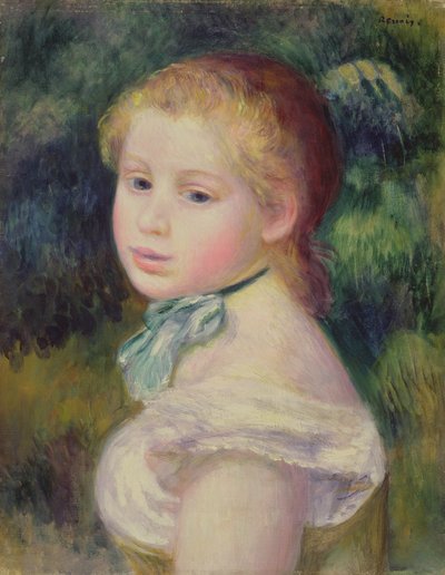 Head of a Girl, 1885 by Pierre Auguste Renoir